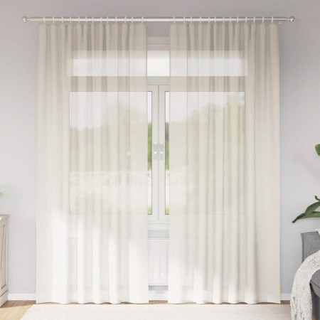 Cortinas de gasa con trabillas 2 uds. crema de , Cortinas y visillos - Ref: Foro24-4102268, Precio: 14,93 €, Descuento: %