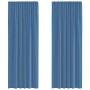 Cortinas de gasa con trabillas 2 uds azul real 140x260 cm de , Cortinas y visillos - Ref: Foro24-4102305, Precio: 15,26 €, De...