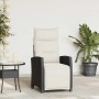 Silla de jardín reclinable con mesa auxiliar ratán negro de , Sillas de jardín - Ref: Foro24-4108275, Precio: 176,90 €, Descu...