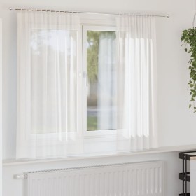 Cortinas de gasa con trabillas 2 uds. color blanco 140x175 cm de , Cortinas y visillos - Ref: Foro24-4102332, Precio: 15,15 €...