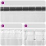 Cortinas de gasa con trabillas 2 uds. color blanco 140x175 cm de , Cortinas y visillos - Ref: Foro24-4102332, Precio: 15,15 €...