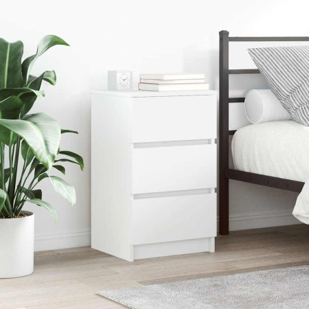 Mesillas de noche con 3 cajones 2 uds Blanco 39x35x65 cm de , Mesitas de noche - Ref: Foro24-861338, Precio: 103,37 €, Descue...