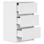 Mesillas de noche con 3 cajones 2 uds Blanco 39x35x65 cm de , Mesitas de noche - Ref: Foro24-861338, Precio: 103,37 €, Descue...