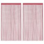 Cortinas de tiras 2 uds. color rosa 100x250 cm de , Cortinas y visillos - Ref: Foro24-4102041, Precio: 15,95 €, Descuento: %