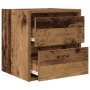 Mesillas de noche de pared 2 uds madera vieja 38x34x40 cm de , Mesitas de noche - Ref: Foro24-861262, Precio: 82,36 €, Descue...