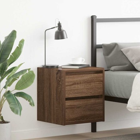 Mesillas de noche de pared 2 uds roble marrón 38x34x40 cm de , Mesitas de noche - Ref: Foro24-861260, Precio: 92,41 €, Descue...