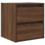 Mesillas de noche de pared 2 uds roble marrón 38x34x40 cm de , Mesitas de noche - Ref: Foro24-861260, Precio: 92,41 €, Descue...
