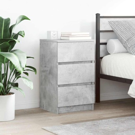 Mesillas de noche con 3 cajones 2 uds gris hormigón 39x35x65 cm de , Mesitas de noche - Ref: Foro24-861344, Precio: 108,57 €,...