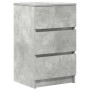 Mesillas de noche con 3 cajones 2 uds gris hormigón 39x35x65 cm de , Mesitas de noche - Ref: Foro24-861344, Precio: 108,57 €,...