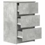Mesillas de noche con 3 cajones 2 uds gris hormigón 39x35x65 cm de , Mesitas de noche - Ref: Foro24-861344, Precio: 108,57 €,...