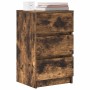 Mesillas de noche con 3 cajones 2 uds roble ahumado 39x35x65 cm de , Mesitas de noche - Ref: Foro24-861346, Precio: 104,91 €,...