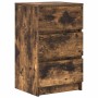 Mesillas de noche con 3 cajones 2 uds roble ahumado 39x35x65 cm de , Mesitas de noche - Ref: Foro24-861346, Precio: 104,91 €,...
