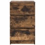 Mesillas de noche con 3 cajones 2 uds roble ahumado 39x35x65 cm de , Mesitas de noche - Ref: Foro24-861346, Precio: 104,91 €,...