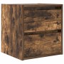 Mesilla de noche de pared roble ahumado 38x34x40 cm de , Mesitas de noche - Ref: Foro24-861255, Precio: 47,58 €, Descuento: %