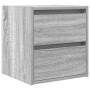 Mesilla de noche de pared gris Sonoma 38x34x40 cm de , Mesitas de noche - Ref: Foro24-861257, Precio: 48,00 €, Descuento: %