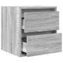 Mesilla de noche de pared gris Sonoma 38x34x40 cm de , Mesitas de noche - Ref: Foro24-861257, Precio: 48,00 €, Descuento: %