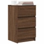 Mesillas de noche con 3 cajones 2 uds roble marrón 39x35x65 cm de , Mesitas de noche - Ref: Foro24-861350, Precio: 107,29 €, ...