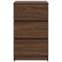 Mesillas de noche con 3 cajones 2 uds roble marrón 39x35x65 cm de , Mesitas de noche - Ref: Foro24-861350, Precio: 107,29 €, ...
