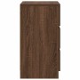 Mesillas de noche con 3 cajones 2 uds roble marrón 39x35x65 cm de , Mesitas de noche - Ref: Foro24-861350, Precio: 107,29 €, ...
