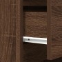 Mesillas de noche con 3 cajones 2 uds roble marrón 39x35x65 cm de , Mesitas de noche - Ref: Foro24-861350, Precio: 107,29 €, ...