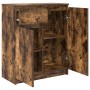 Aparador con cajón roble ahumado 71x35x84 cm madera ingeniería de , Aparadores - Ref: Foro24-861593, Precio: 87,40 €, Descuen...