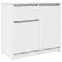 Aparador con cajón blanco 71x35x65 cm madera de ingeniería de , Aparadores - Ref: Foro24-861598, Precio: 78,96 €, Descuento: %
