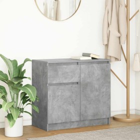 Aparador con cajón gris hormigón 71x35x65 cm madera ingeniería de , Aparadores - Ref: Foro24-861601, Precio: 76,22 €, Descuen...
