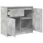 Aparador con cajón gris hormigón 71x35x65 cm madera ingeniería de , Aparadores - Ref: Foro24-861601, Precio: 76,22 €, Descuen...
