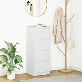 Aparador blanco 37,5x35x99 cm madera de ingeniería de , Aparadores - Ref: Foro24-861697, Precio: 90,39 €, Descuento: %