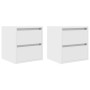 Mesillas de noche de pared 2 uds blanco 38x34x40 cm de , Mesitas de noche - Ref: Foro24-861248, Precio: 86,85 €, Descuento: %
