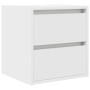 Mesillas de noche de pared 2 uds blanco 38x34x40 cm de , Mesitas de noche - Ref: Foro24-861248, Precio: 86,85 €, Descuento: %