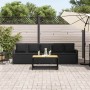 Sofá de jardín de 5 plazas con cojines ratán sintético negro de , Conjuntos de jardín - Ref: Foro24-4104112, Precio: 287,17 €...