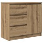 Aparador con cajón roble artesanal 71x35x65cm madera ingeniería de , Aparadores - Ref: Foro24-861579, Precio: 82,76 €, Descue...