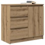 Aparador con cajón roble artesanal 71x35x65cm madera ingeniería de , Aparadores - Ref: Foro24-861579, Precio: 82,76 €, Descue...
