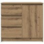 Aparador con cajón roble artesanal 71x35x65cm madera ingeniería de , Aparadores - Ref: Foro24-861579, Precio: 82,76 €, Descue...