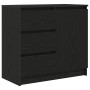 Aparador con cajón roble negro 71x35x65 cm madera de ingeniería de , Aparadores - Ref: Foro24-861572, Precio: 87,80 €, Descue...