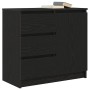 Aparador con cajón roble negro 71x35x65 cm madera de ingeniería de , Aparadores - Ref: Foro24-861572, Precio: 87,80 €, Descue...
