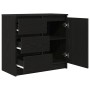 Aparador con cajón roble negro 71x35x65 cm madera de ingeniería de , Aparadores - Ref: Foro24-861572, Precio: 87,80 €, Descue...
