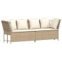 Sofá de jardín con cojines ratán sintético beige de , Sofás de exterior - Ref: Foro24-4104125, Precio: 312,89 €, Descuento: %