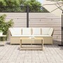 Sofá de jardín con cojines ratán sintético beige de , Sofás de exterior - Ref: Foro24-4104125, Precio: 312,89 €, Descuento: %