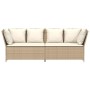 Sofá de jardín con cojines ratán sintético beige de , Sofás de exterior - Ref: Foro24-4104125, Precio: 312,89 €, Descuento: %