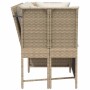 Sofá de jardín con cojines ratán sintético beige de , Sofás de exterior - Ref: Foro24-4104125, Precio: 312,89 €, Descuento: %