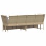 Sofá de jardín con cojines ratán sintético beige de , Sofás de exterior - Ref: Foro24-4104125, Precio: 312,89 €, Descuento: %
