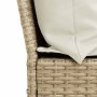 Sofá de jardín con cojines ratán sintético beige de , Sofás de exterior - Ref: Foro24-4104125, Precio: 312,89 €, Descuento: %
