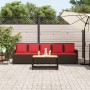 Sofá de jardín con cojines 5 plazas ratán sintético marrón de , Conjuntos de jardín - Ref: Foro24-4104119, Precio: 343,02 €, ...