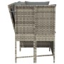 Sofá de jardín con cojines ratán sintético gris claro de , Sofás de exterior - Ref: Foro24-4104127, Precio: 275,35 €, Descuen...
