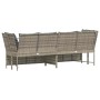 Sofá de jardín con cojines ratán sintético gris claro de , Sofás de exterior - Ref: Foro24-4104127, Precio: 275,35 €, Descuen...