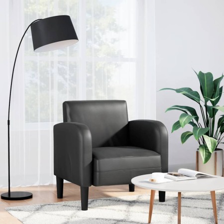 Sillón con reposabrazos cuero sintética negro 54 cm de , Sillones - Ref: Foro24-4100529, Precio: 161,79 €, Descuento: %