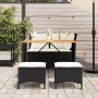 Juego comedor jardín 4 piezas con cojines ratán sintético negro de , Conjuntos de jardín - Ref: Foro24-4104131, Precio: 328,3...