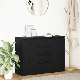 Aparador con cajones roble negro 100,5x35x76 cm de , Aparadores - Ref: Foro24-3328445, Precio: 145,19 €, Descuento: %